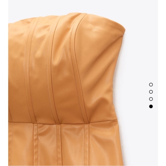 Zara Faux Leather Mini Corset Dress - Picture 7 of 12